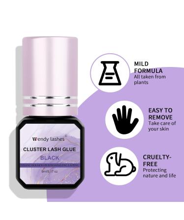 Fast-Drying Waterproof Lash Glue | Black Sensitive Eyelash Glue for DIY Extensions (5ML) - Strong Hold & Long Lasting - Buy Online on SooperMarket.com