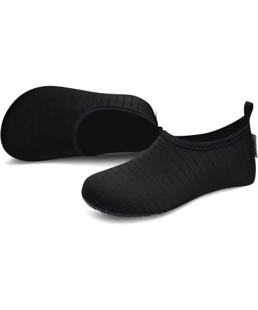 VIFUUR Water Sports Shoes Men Women Quick-Dry Aqua Socks Slip-on - Black - Buy Online on SooperMarket.com