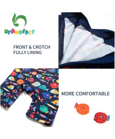 UPF 50+ Baby Girl One Piece Swimwear Suit with Sun Hat | Toddler Swimsuit | Colorful Fish Design | 18-24 Months - Buy Online on SooperMarket.com