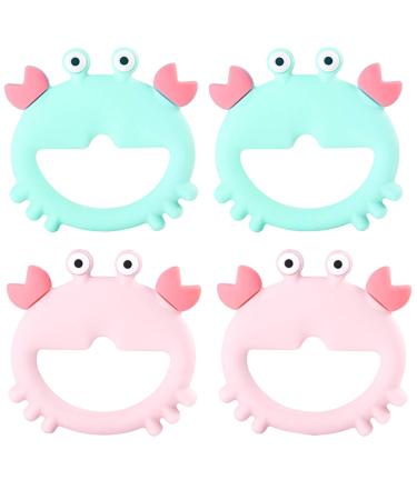 PREMYO Cooling Teething Ring for Babies - BPA-Free Silicone Teething Aid - Soft Relief for Teething Pain - Crab Mint Flavor - Buy Online on SooperMarket.com