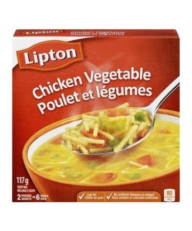 Knorr Lipton Chicken Vegetable Soup Mix 2 Pouches (117g) Chicken Noodle Chicken Vegetable 117 g (Pack of 1)