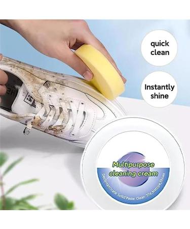 2023 New Multi-Functional Cleaning And Stain Removal Cream White Shoe Cleaning Cream With Sponge Multipurpose Cleaning Cream White Shoe Cleaning Paste No Need To Wash (1PCS) - Buy Online on SooperMarket.com
