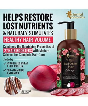 Buy Oriental Botanics Onion Hair Care Combo - Red Onion Hair Shampoo & Oil for Stronger Hair | International Shipping available - Buy Online on SooperMarket.com