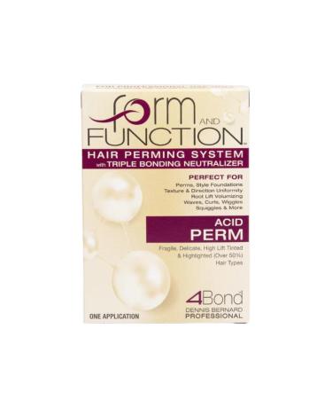 form AND FUNCTION Hair Perming System with Triple Bonding Neutralizer | Acid Perm | Fragile Delicate High Lift Tinted Highlighted (Over 50%) Hair Types | pH 6.5 - 7.0