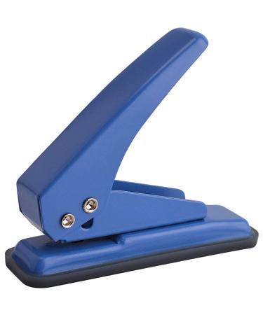 MROCO Single Hole Punch  1 Hole Punch 1/4 Hole Puncher  Paper Punch Hole Punches 20 Sheet Punch Capacity  Handheld Hole Punch with Non-Skid Base for Paper Chipboard Craft Paper and Art Project  Blue