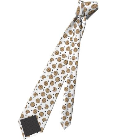 LamaMe Cookies Food Chocolate Chip Biscuits Anti-Floating Buckle Design Tie For Daily Work Wedding Banquet Dress With Holiday Birthday Gift - Buy Online on SooperMarket.com