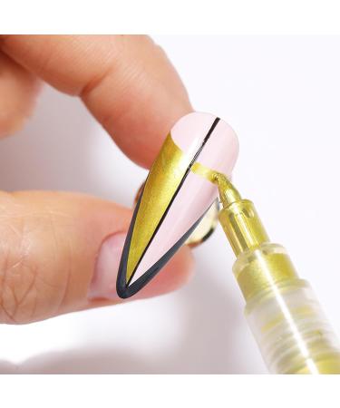 Nail Art Pens - Gold Nail Drawing Graffiti Pen Set for DIY Nail Art - Buy Online on SooperMarket.com