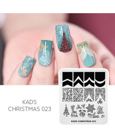 Alexnailart Christmas Halloween Nail Stamping Plate (CHRISTMAS 023) - Manicure Templates for Festive Nail Art Designs - Buy Online on SooperMarket.com