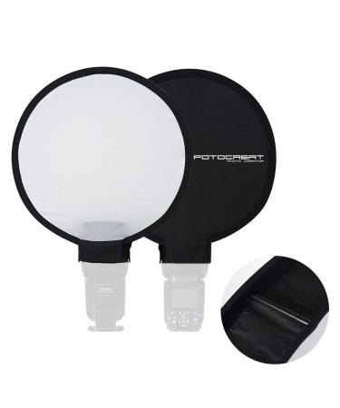 FOTOCREAT 12"(30cm) Portable Mini Small Little Round Photo Studio Shooting Tent Light Cube Diffuser SoftBox black&white