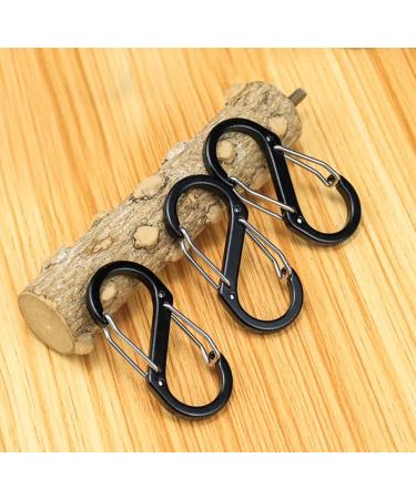 Mini Black Aluminum Carabiner Snap Hook for Fishing/Camping - Outdoor Sports Keychain - Buy Online on SooperMarket.com