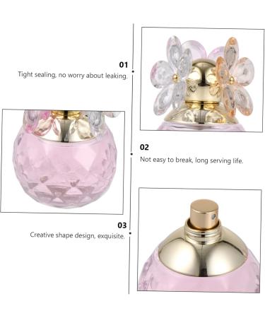 Gogogmee 1 Perfume Talco Perfumado Para Mujer Fragrance Pump Bottle Aroma Sprayer Container Vintage Aroma Container Car Scents for Women Refillable Essential Oil Sprayer Glass 9.00X6.00X6.00CM Pink - Buy Online on SooperMarket.com