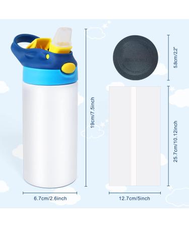 Mocaru Kids Sublimation 12oz Water Bottle with Straw Lid - 6 Pack - Buy Online on SooperMarket.com