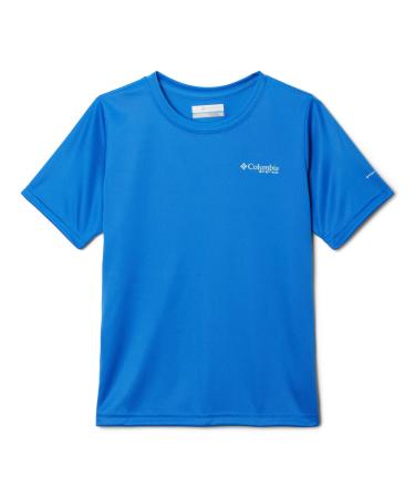Columbia Boys' Terminal Tackle PFG Graphic Short Sleeve Vivid Blue/Elements Graphic Medium