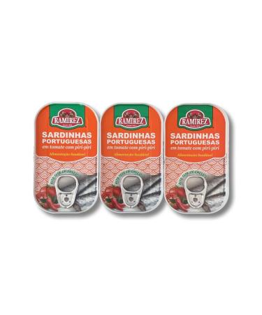 Portuguese Sardines In Tomato Sauce With Chili Pepper - 3 x 125 g - Ramirez - Portugal