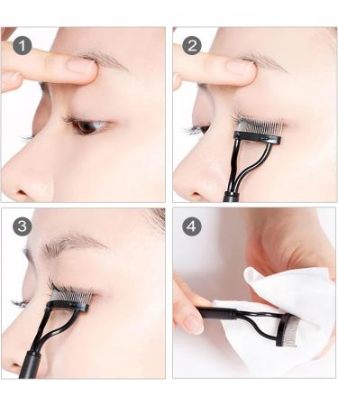 Eyelash Brush Eyelash Comb Eyebrow Brush Eyelash Separator Mascara Applicator Eyelash Definer with Comb Cover Designed Cosmetic Brushes Tool/51 Black - Buy Online on SooperMarket.com