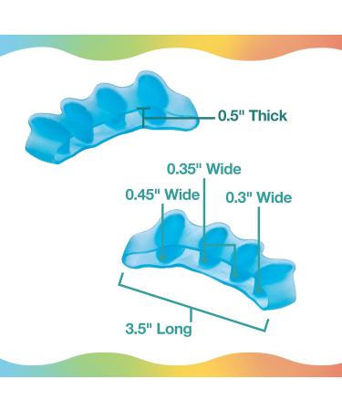 ZenToes Silicone Toe Spacers - Correct Toe Alignment Bunion & Hammertoe Straighteners - 2 Pairs Blue for Comfort & Relief - International Shipping Available - Buy Online on SooperMarket.com