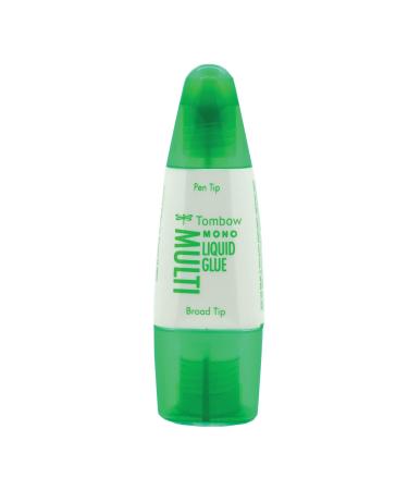 Tombow 62191 MONO Multi Liquid Glue, 0.88 Ounce, 1-Pack. Multi-Purpose Glue with Dual Tip Dispenser for Precise to Full Coverage Application