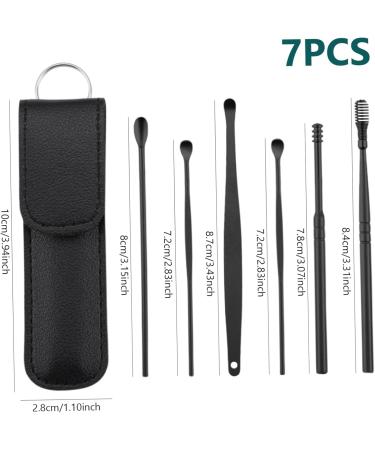Ear Cleaning Kit Ear Wax Cleaner 6PCS Earwax Removal Kit with Storage Sleeve Painless Ear Picks Easy to Use Stainless Steel Ear Cleansing Tool Set for Relaxing Massaging Ears - Buy Online on SooperMarket.com