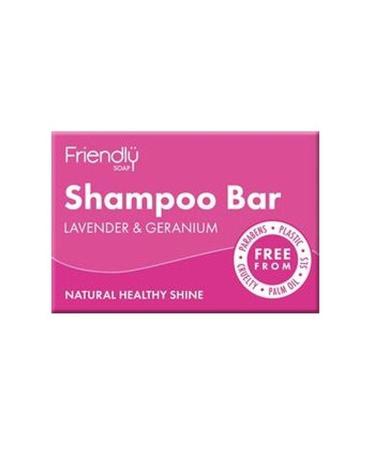 2 x Friendly Soap Natural Shampoo Bar Lavender & Geranium 95g