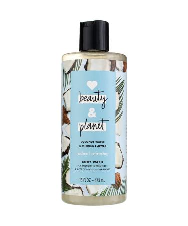 Beauty & Planet Radical Refresher Body Wash Coconut Water & Mimosa Flower 16.oz (pack of 2)