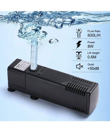 Flintronic 8W Adjustable Aquarium Filter & Pump - 600L/H for 80L Aquariums | Oxygen Pump with Brush - Buy Online on SooperMarket.com
