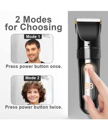 BOMPOW Electric Hair Clippers Trimmer Kit with Adjustable Speeds & 6 Guide Combs - Black - Buy Online on SooperMarket.com