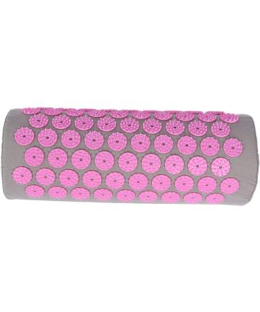 Acupuncture Massage Yoga Mat & Pillow Set for Back Neck & Sciatic Nerve Pain - Light Gray Pink Buckle - Buy Online on SooperMarket.com