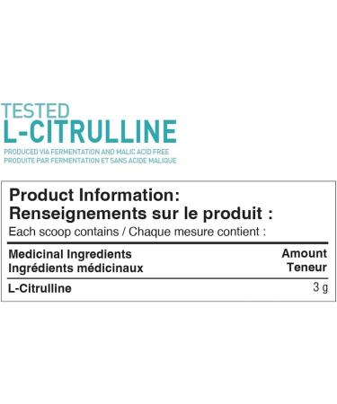 Tested Nutrition L-Citrulline Powder | 3g Pure Fermented L-Citrulline | Nitric Oxide Booster Increased Muscle Pumps Improved Strength Recovery & Endurance | 360G 120 Servings Unflavoured - Buy Online on SooperMarket.com