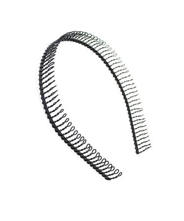 3 Pcs Unisex Black Metal Toothed Hair Band | Non-Slip Hair Hoop Comb Accessory - Buy Online on SooperMarket.com