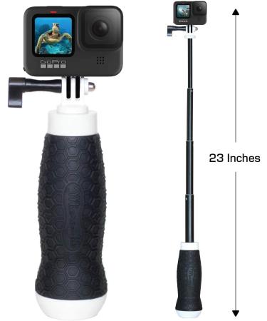 GoPro Floating Hand Grip + Waterproof Pole Mount 6.5-23 for Hero 10, 9, 8, 7, 6, 5, Session, MAX | Flow by MicroJib - Buy Online on SooperMarket.com