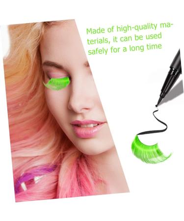 ABOOFAN 10 Pairs Halloween Extra Long False Eyelashes Lashes Halloween Dance Costume Eyelashes Cosplay Fake Lashes Green Eyelashes Curly Fancy Fake Chemical Fiber Gothic Extend Girl - Buy Online on SooperMarket.com