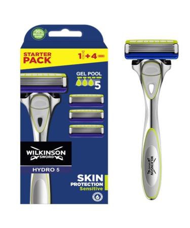 Wilkinson Sword Hydro 5 Skin Protection Sensitive Men's Razor with 3 Refills