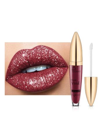 Metallic Sparkly Lip Gloss - Diamonds Pearl Shimmer Waterproof Non-Stick Cup 1ml | Luminous Glitter Lip Color - Buy Online on SooperMarket.com