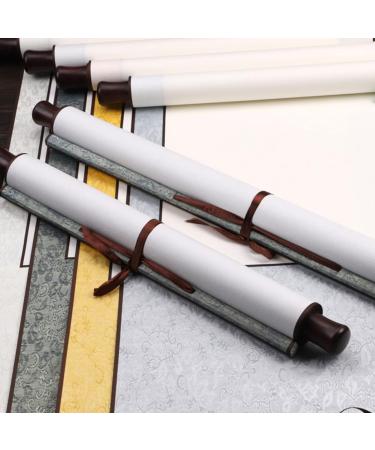STOBOK 2pcs Blank Rice Paper Scroll Decked Accessories Quill Household Blank Scroll Office Set Wall Hanging Silverx2pcs 1.5X40X117CMx2pcs - Buy Online on SooperMarket.com