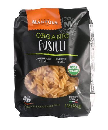 Mantova Italian Organic Spirali Pasta - 100% Durum Semolina Organic Rotini - 16 Oz (Pack Of 6) - Product Of Italy