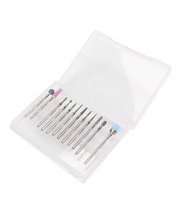 12pcs Tungsten Alloy Nail Drill Bit Set | Electric File Grinding Head with Storage Box for Professional Manicure - Buy Online on SooperMarket.com