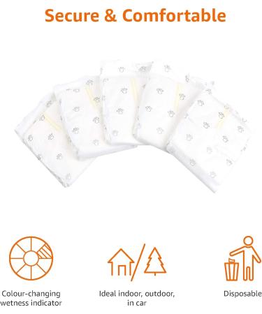 Amazon Basics Disposable Dog Diapers for Male Dogs - Small (30-Pack) | Premium Absorbency & Comfort - Buy Online on SooperMarket.com