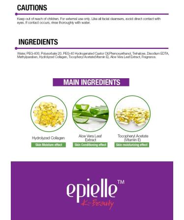 Epielle Collagen Makeup Remover Wipes - 2 Pack, 60 Count, Mothers Day Gift - Buy Online on SooperMarket.com