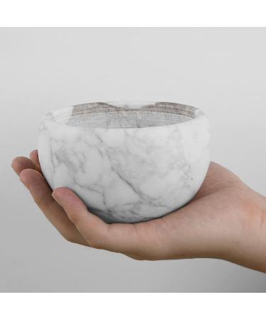 Linkidea Marmor-Razi Bowl - Premium Shaving Soap Mug for Men | Wide Opening Barber Foam Cup for Beard & Wet Razor Shaving - Buy Online on SooperMarket.com