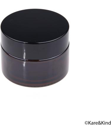 Kare & Kind Refillable Cosmetics Jars Kit | 4 Amber Glass Jars Lids & Labels | Perfect for Creams Oils & Powders - Buy Online on SooperMarket.com