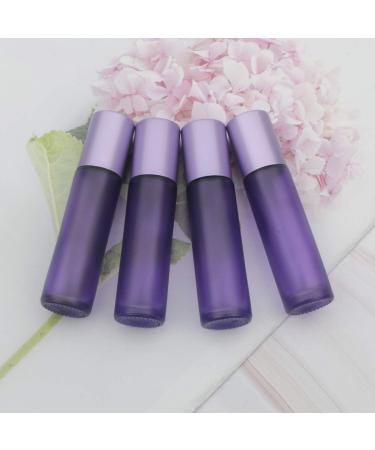 PXYELEC 10PCS Essential Oil Roll-On Bottles | 10ml Purple Glass Perfume Bottles with Aluminum Caps & Stainless Steel Roller Balls for Aromatherapy - Buy Online on SooperMarket.com