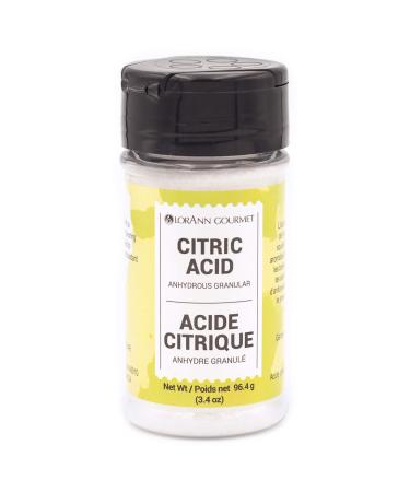 LorAnn Citric Acid (Anhydrous Granular) 3.4 ounce Jar