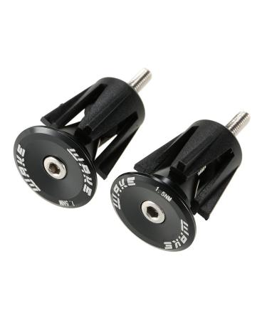 Wake Bar End Plugs Handlebar End Caps Bike Handlebar Plugs for Most Bicycle, Mountain Bike, Road Bike, MTB, BMX (2 Counts, Rubber Sponge Aluminum, Black/Red/Gold/Blue/Gray)