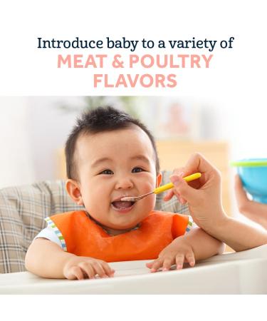 Gerber 2nd Foods Meat Variety Pack - Chicken & Turkey - 2.5oz Jar (Pack of 12) | Mealtime for Baby - Buy Online on SooperMarket.com