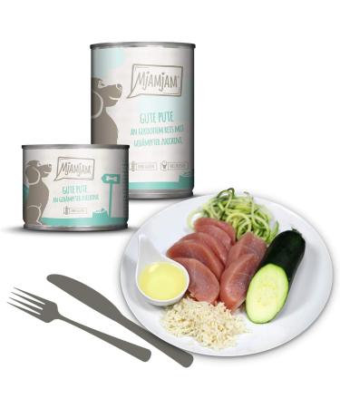 MjAMjAM Premium Wet Dog Food - Lamb & Turkey Mono Pack (6 x 200g) - Natural & Extra Meat - Buy Online on SooperMarket.com