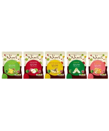 Nim's All 5 Fruit Crisps Multipack Box (Apple Pineapple Pineapple and Kiwi Melon and Orange Pear)