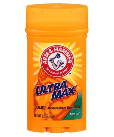 Arm & Hammer Deodorant 2.6 Ounce Solid Ultra Max Fresh (Wide) (76ml) (6 Pack)