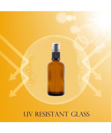 AVALON 100ml Amber Glass Bottles with Black Treatment Pump Pack of 2 Sold Empty - Create Luxury Homemade Personalized Spa Products Aromatherapy Ready Containers Refillable and Durable - Buy Online on SooperMarket.com
