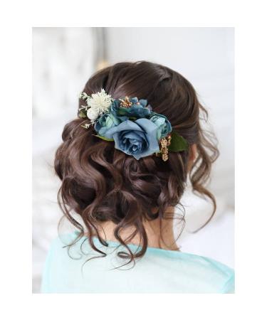 4 Pack Artificial Rose Flower Hair Combs - Wedding & Party Hair Accessories for Women - Buy Online on SooperMarket.com