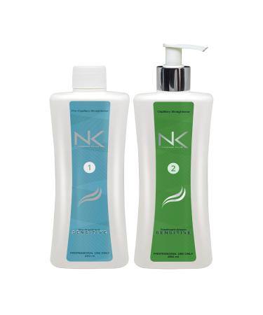 NK Professional Care Keratin Hair Straightening Treatment Cream Vegan for Sensitive Scalps Formaldehyde Free 450ml 15oz 15 Ounce